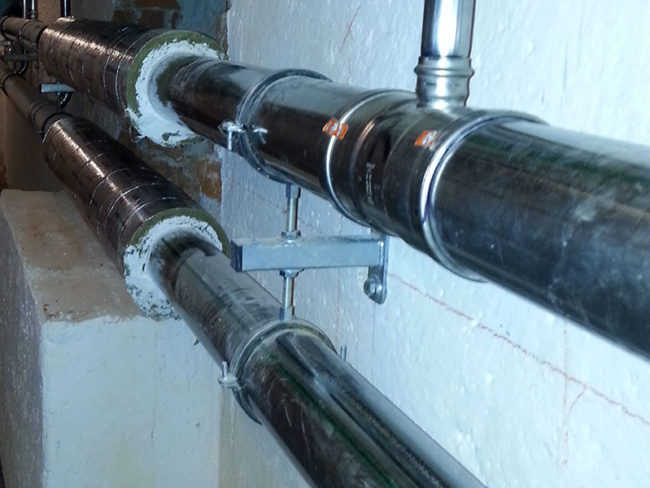 waagerechte Leitungen Conlit 150U-Brandschutz